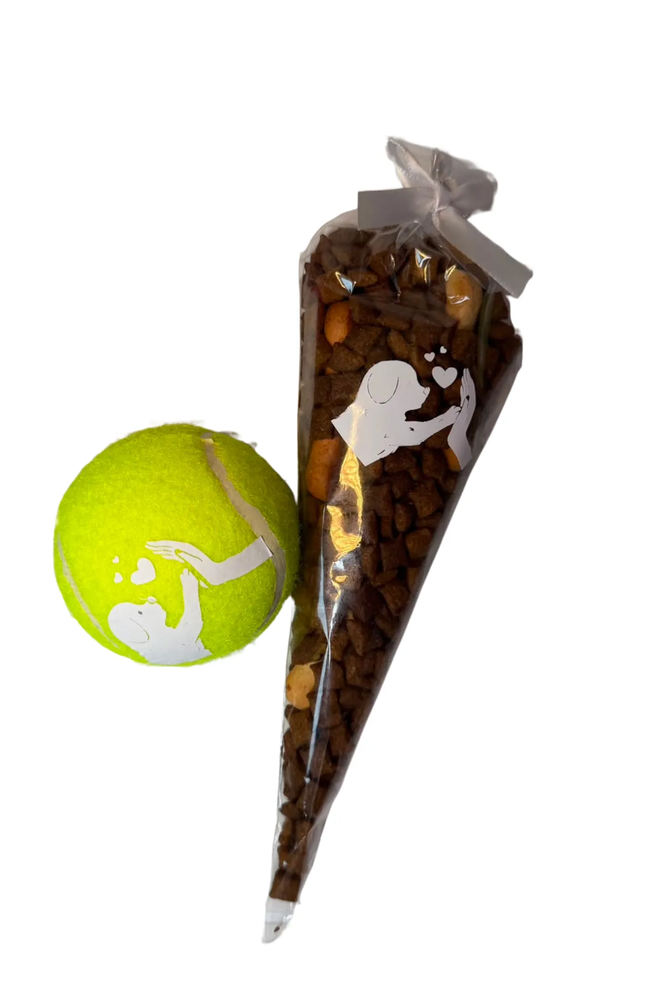 Hundeleckerli-Set mit Tennisball