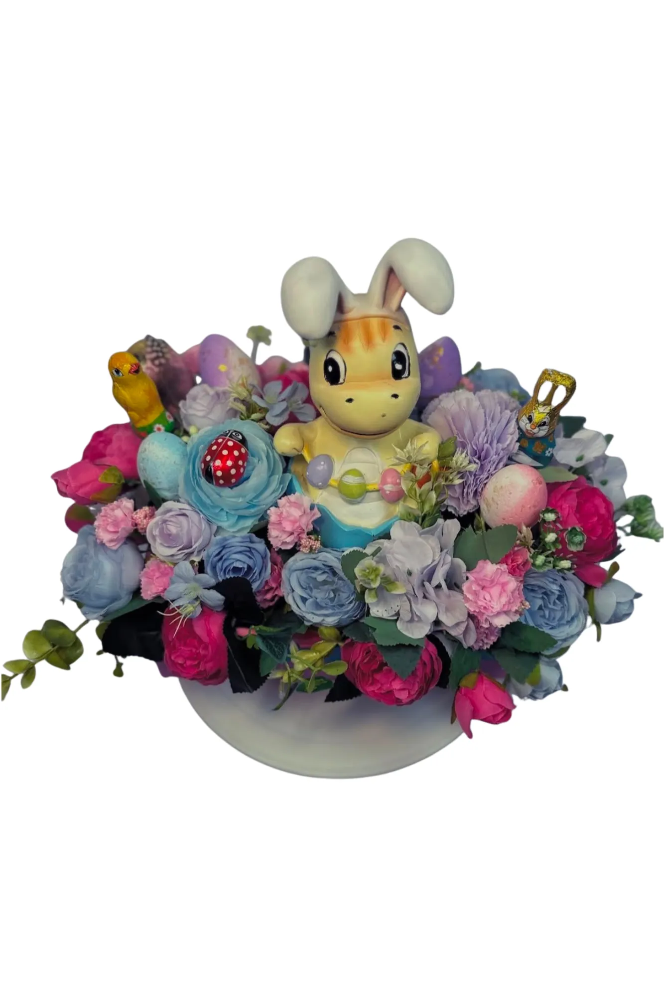 Oster-Blumenbox mit Häschen