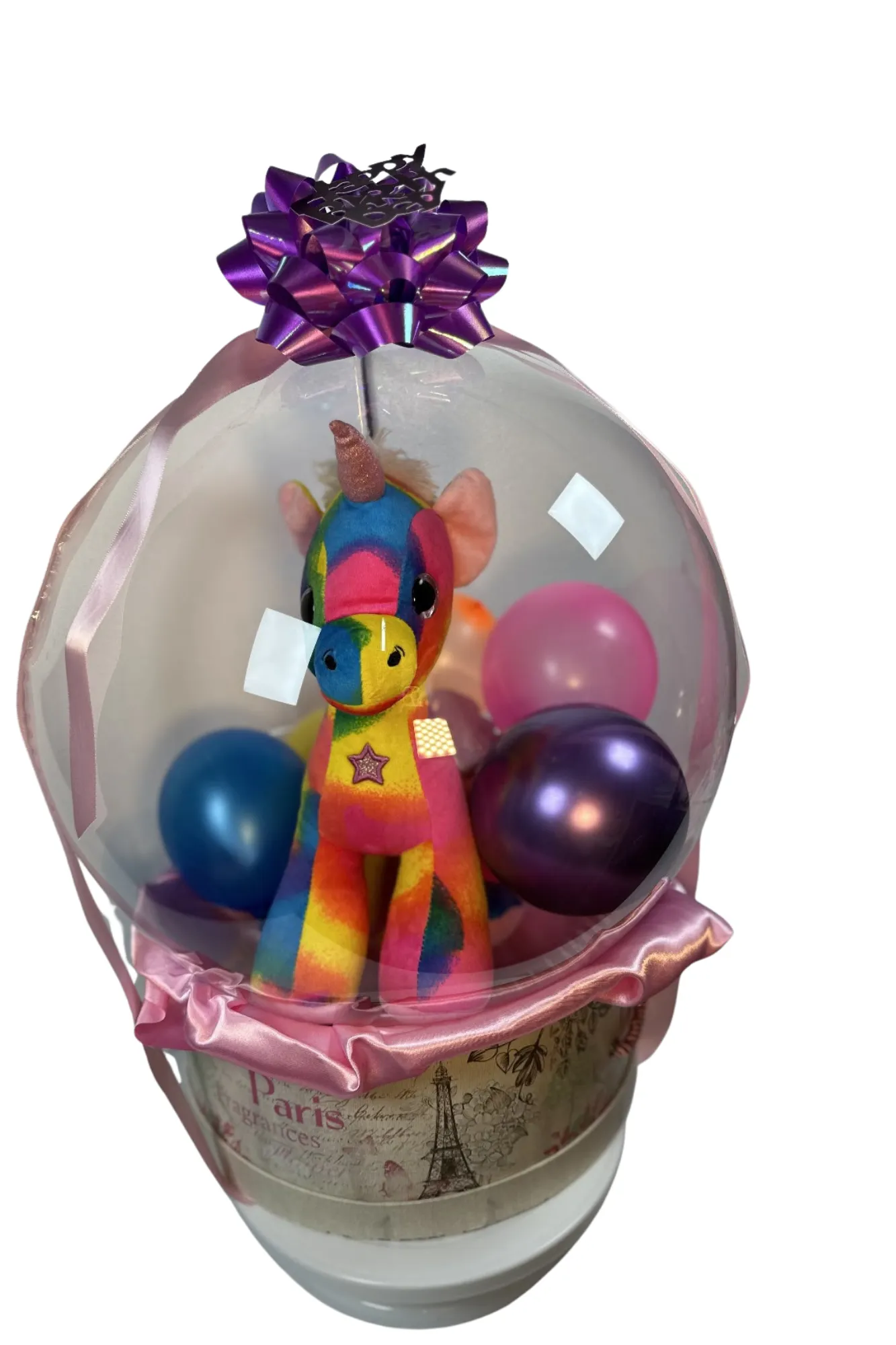Regenbogen-Einhorn im Ballon
