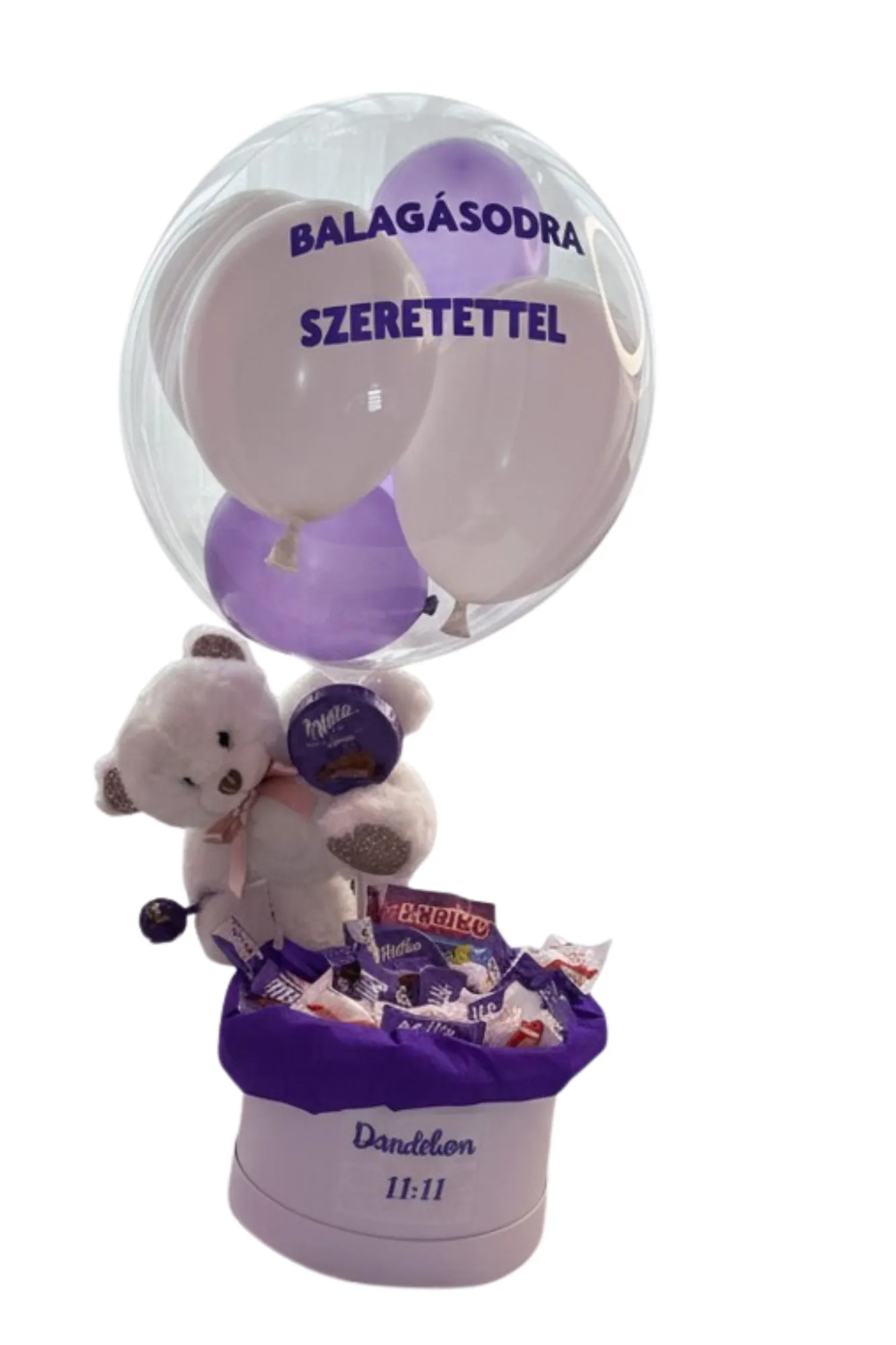 Teddy Geschenkbox mit Ballon