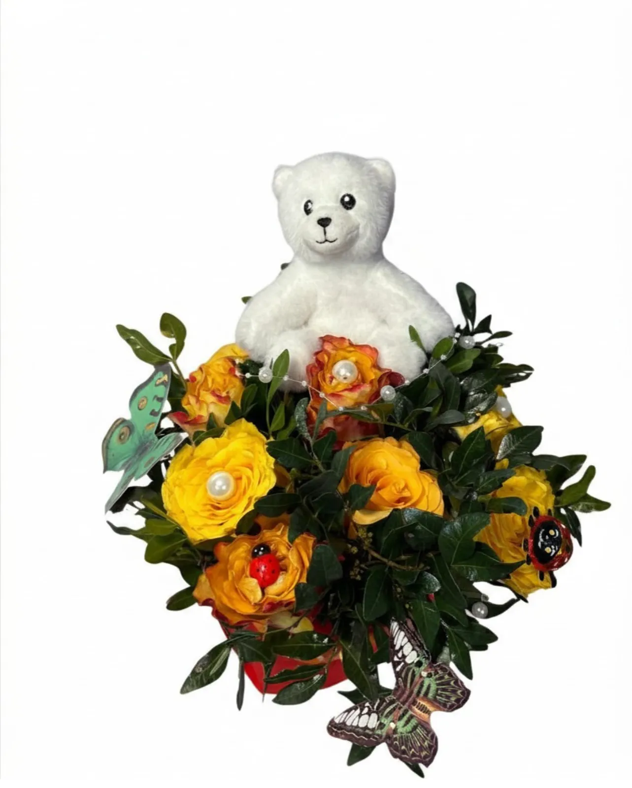 Teddybär Blumenbox