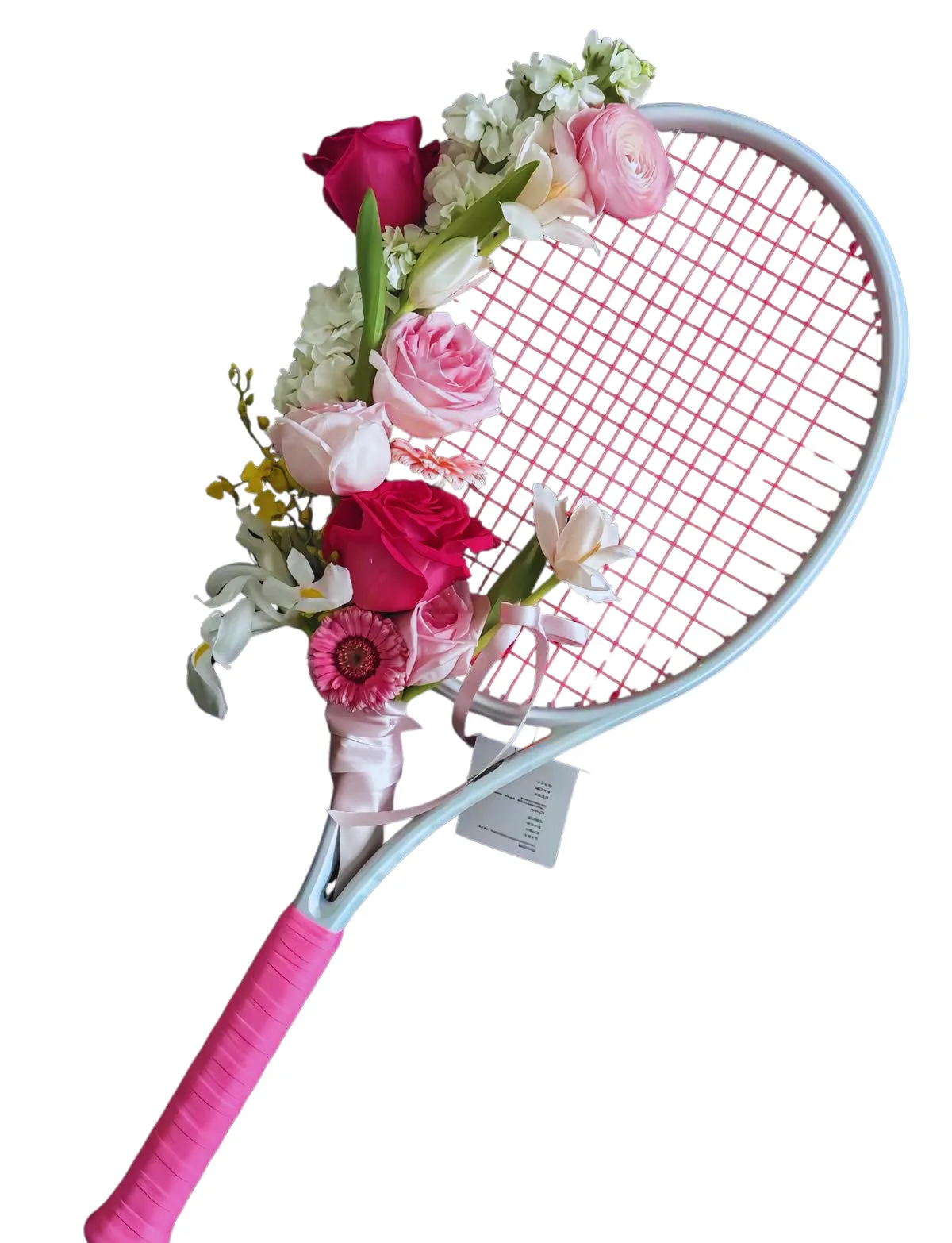 Tennisschläger-Blumenstrauß