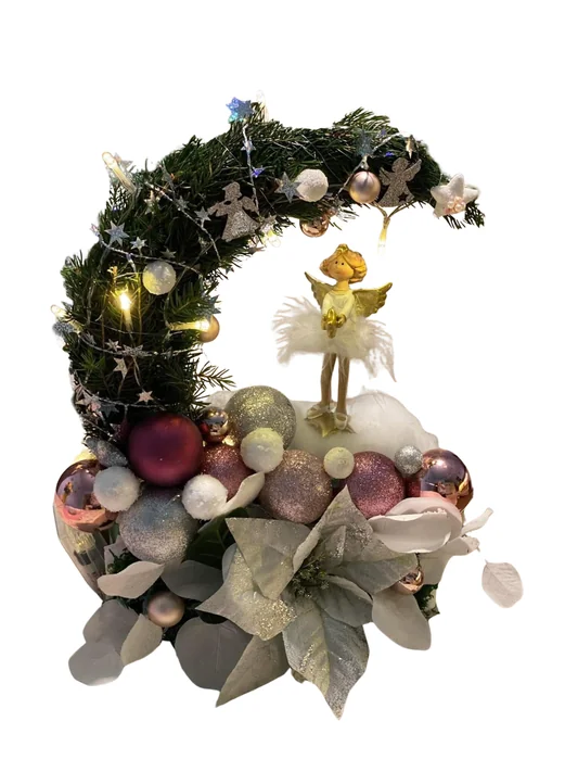 Weihnachts-Mondgesteck Ballerina-Engel