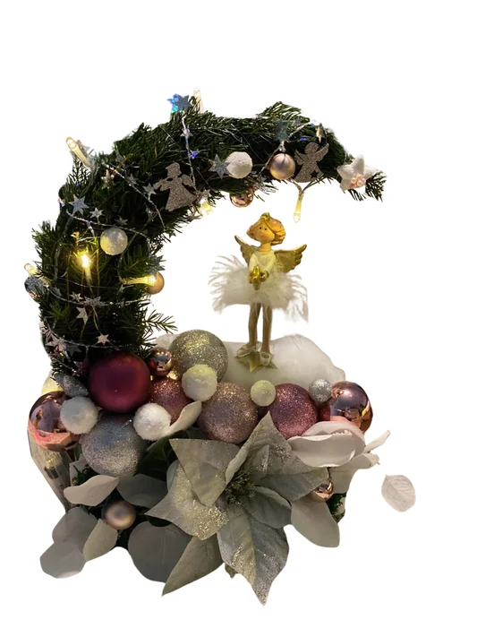 Weihnachts-Mondgesteck Gold-Ballerina
