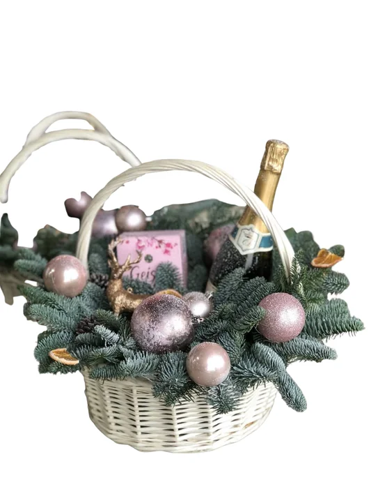 Weihnachtskorb Champagner & Hirsch